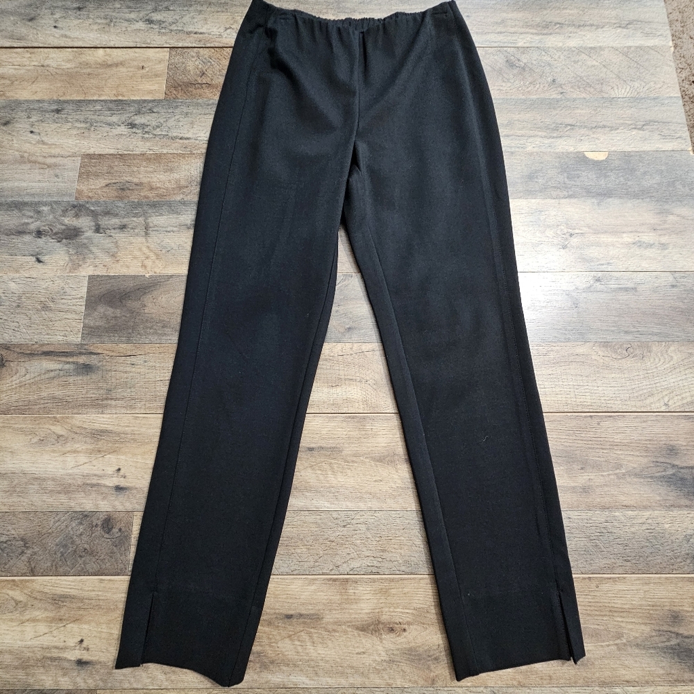 J.Jill Ponte Slim‎ Leg Black Pull-On Pants Stretch Career Workwear Small Minimal